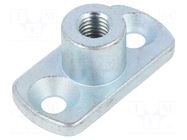 Threaded flange; W: 30mm; H: 24mm; L: 60mm; steel; zinc; Thread: M12 ELESA+GANTER