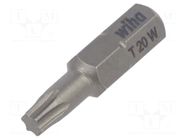 Screwdriver bit; Torx®; TX20; Overall len: 25mm; STANDARD WIHA