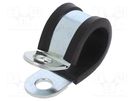 Fixing clamp; ØBundle : 25mm; W: 25mm; steel; Cover material: EPDM MPC INDUSTRIES