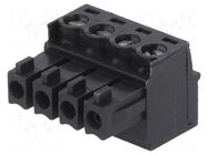 Pluggable terminal block; 3.81mm; ways: 4; straight; plug; female WEIDMÜLLER