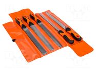 Kit: files; half planisher; wood; 250mm; Cut: 2; bag; 5pcs. BAHCO