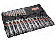 Wrench-set; bent,combination spanner; 26pcs. BAHCO