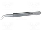 Tweezers; 118mm; Blades: curved,narrowed; Blade tip shape: sharp LINDSTRÖM