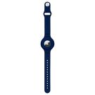 Silicone elastic case wristband wrist pendant case for Apple AirTag locator navy blue, Hurtel