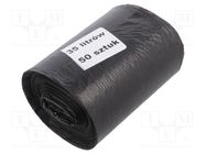 Trash bags; polyetylene LD; black; 35l; 50pcs. PLAST