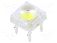 LED Super Flux; oval; 7.62x7.62mm; white cold; 10000÷12000mcd OPTOSUPPLY