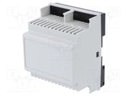 Enclosure: for DIN rail mounting; Y: 90mm; X: 70mm; Z: 58mm; grey HAMMOND