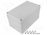 Enclosure: multipurpose; X: 140mm; Y: 230mm; Z: 125mm; PICCOLO; grey FIBOX