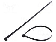 Cable tie; L: 400mm; W: 9mm; black; polyamide; 778N; Ømax: 105mm FIX&FASTEN