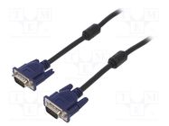 Cable; D-Sub 15pin HD plug,both sides; black; 3m AKYGA