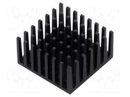 Heatsink: extruded; grilled; BGA; black; L: 27.9mm; W: 27.9mm; 658 Wakefield Thermal