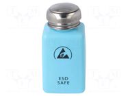 Dosing bottles; 200ml; ESD; blue; Features: built-in pump STATICTEC