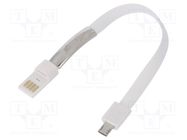 Cable; USB 2.0; USB A plug,USB B micro plug; nickel plated AKYGA