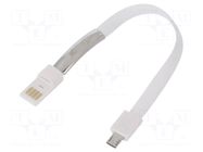Cable; USB 2.0; USB A plug,USB B micro plug; nickel plated AKYGA