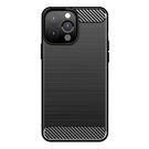 Carbon Case Flexible Cover TPU Case for iPhone 13 Pro Max black, Hurtel
