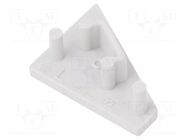 Cap for LED profiles; grey; 20pcs; ABS; GEN2; CORNER10 TOPMET