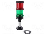 Signalling column; red/green; LED; 24VDC; 24VAC; IP66; ABS; 70mm AUER SIGNAL