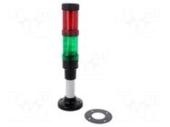 Signalling column; red/green; LED; 24VDC; 24VAC; IP66; ABS; 40mm AUER SIGNAL