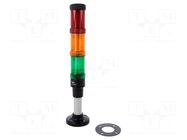Signalling column; red/orange/green; LED; 24VDC; 24VAC; IP66; ABS AUER SIGNAL