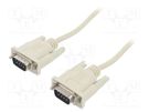 Cable; D-Sub 9pin plug,both sides; 2m; white; connection 1: 1 AKYGA