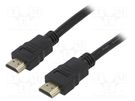 Cable; HDMI 1.4; HDMI plug,both sides; 3m; black AKYGA