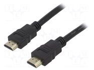 Cable; HDMI plug,both sides; HDMI 1.4; 4K,HDMI CEC,UHD 2160p; 3m AKYGA