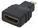 Adapter; HDMI 1.4; HDMI socket,micro HDMI plug; black AKYGA