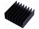Heatsink: extruded; grilled; TO218,TO220; black; L: 57.9mm; W: 61mm Wakefield Thermal