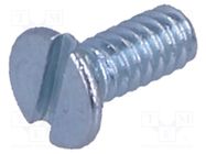 Screw; M1.6x4; 0.35; Head: countersunk; slotted; 0,4mm; steel; zinc BOSSARD