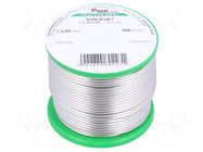 Tin; lead free; Sn99,3Cu0,7; 2mm; 500g; reel; Flux: CF48,No Clean CYNEL