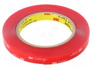 Tape: fixing; W: 12mm; L: 5.5m; Thk: 1mm; acrylic; transparent 3M