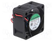 Fan: DC; axial; 12VDC; 40x40x20mm; 18.35m3/h; 28.5dBA; ball bearing SUNON