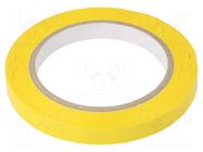 Tape: electrical insulating; W: 12mm; L: 66m; Thk: 0.06mm; yellow H-OLD