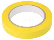 Tape: electrical insulating; W: 19mm; L: 66m; Thk: 0.06mm; yellow H-OLD