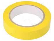 Tape: electrical insulating; W: 25mm; L: 66m; Thk: 0.06mm; yellow H-OLD