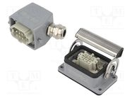 Connector: HDC; male + female; plug + socket,complete set; HE 