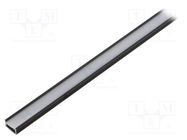 Profiles for LED modules; white; black; L: 1m; aluminium; surface FIX&FASTEN