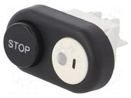 Switch: push-button; Pos: 2; SPST; 16A/250VAC; OFF-ON COMELUX