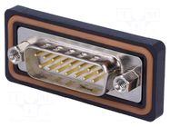 Connector: D-Sub; PIN: 15; male; for panel mounting; soldering CONNFLY