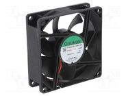 Fan: DC; axial; 24VDC; 80x80x25mm; 56.06m3/h; 28dBA; ball; 2600rpm SUNON