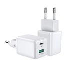 Joyroom wall charger (EU plug) USB / USB Type C 30W Power Delivery QuickCharge 3.0 AFC FCP white (L-QP303), Joyroom