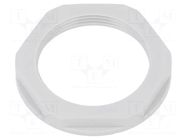 Nut; PG29; polyamide; UL94V-2; 46mm; light grey; Thread: PG LAPP