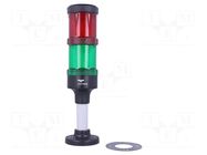 Signalling column; red/green; LED; 24VDC; 24VAC; IP66; ABS; 60mm AUER SIGNAL