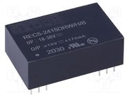 Converter: DC/DC; 5W; Uin: 18÷36V; Uout: 15VDC; Uout2: -15VDC; DIP24 RECOM