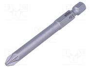 Screwdriver bit; Pozidriv®; PZ2; Overall len: 70mm; PROFESSIONAL WIHA