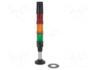 Signalling column; red/orange/green; LED; 230VAC; IP66; ABS; 40mm AUER SIGNAL