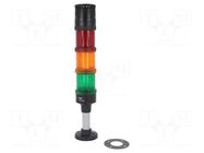 Signalling column; red/orange/green; LED; 24VDC; 24VAC; IP66; ABS AUER SIGNAL