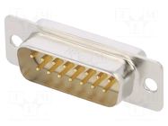 Connector: D-Sub; PIN: 15; plug; male; soldering; 5A; HD HIROSE