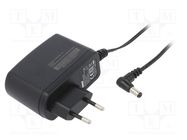 Power supply: switched-mode; mains,plug; 12VDC; 1.25A; 15W; 84.28% MOSO