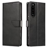 Magnet Case elegant case cover cover with a flap and stand function for Sony Xperia 1 III black, Hurtel